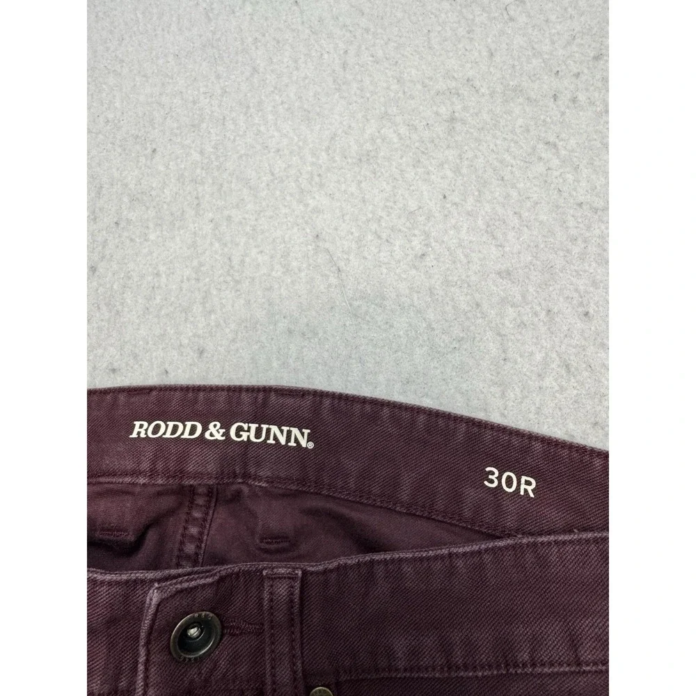 Rodd & Gunn Jeans Mens 30x31 Maroon Slim Straight Stretch Dark Wash Denim Pants